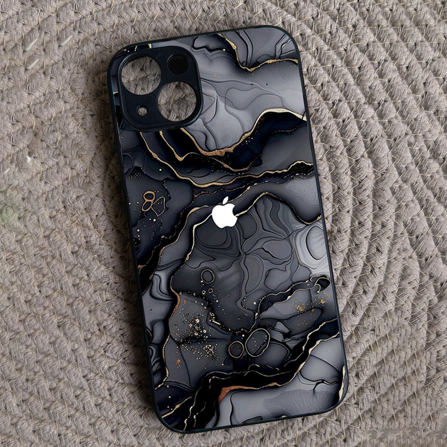 Dark Luxe Metal Back Case for Apple Iphone 15 Plus