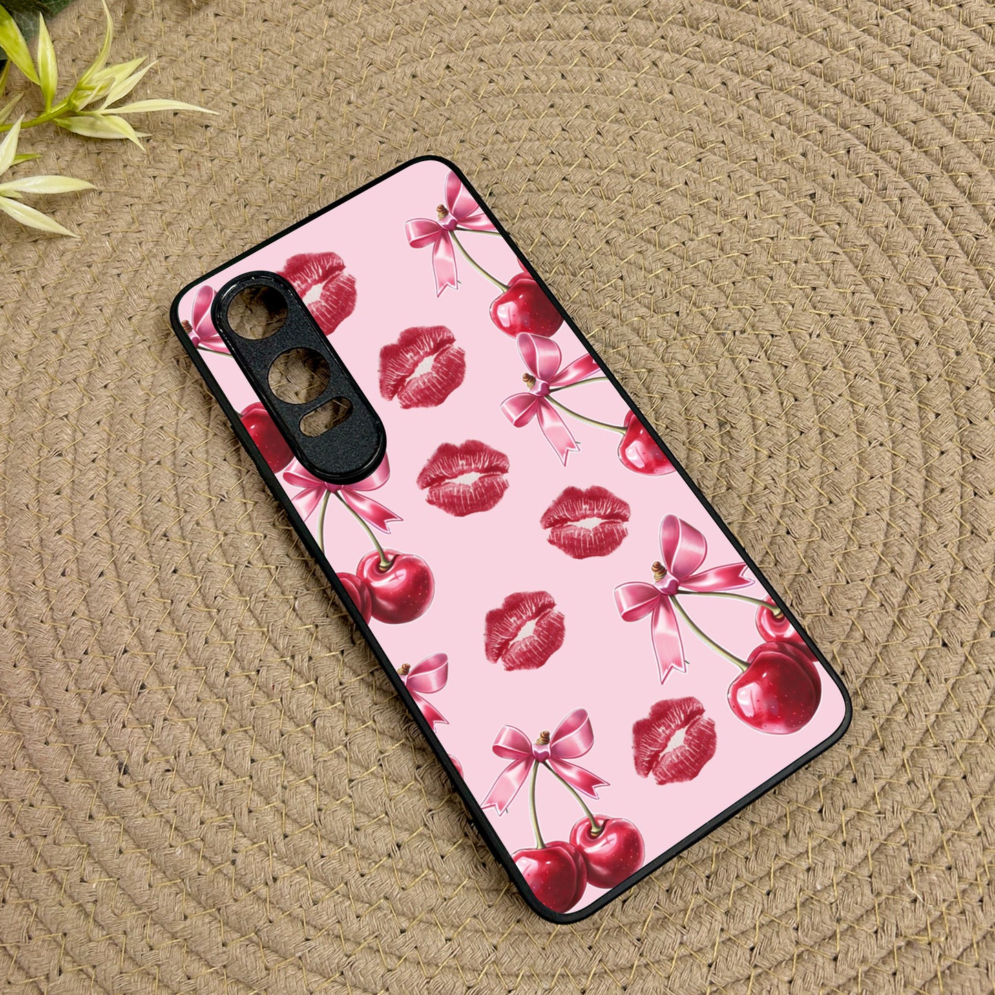 Cherry Lips Metal Back Case for Oneplus Nord CE 4 Lite (5G)
