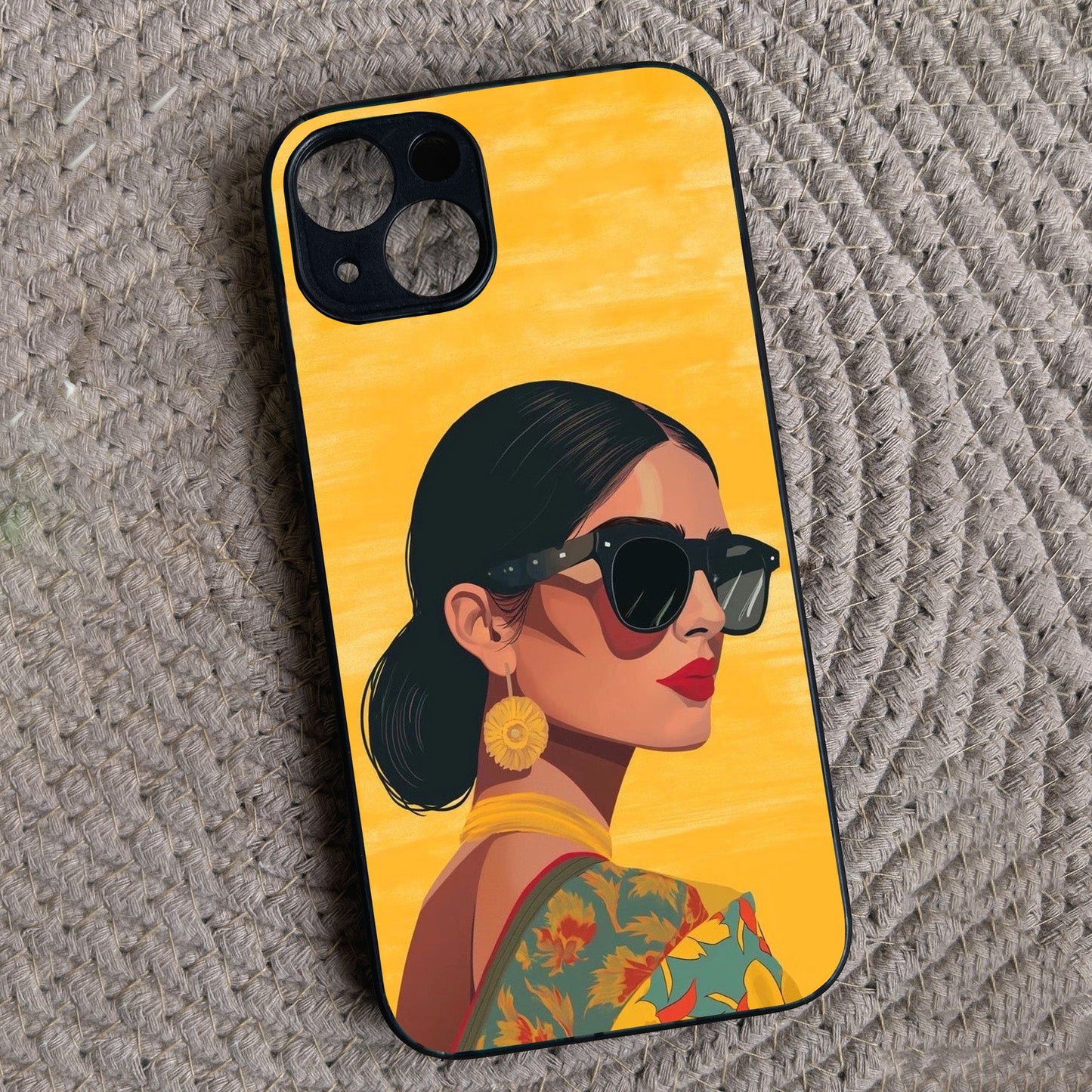 Desi Diva Metal Back Case for Apple Iphone 15 Plus
