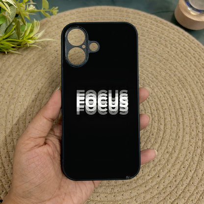 'FOCUS' Metal Back Case for Apple Iphone 16