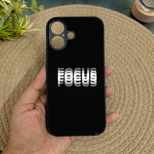 'FOCUS' Metal Back Case for Apple Iphone 16