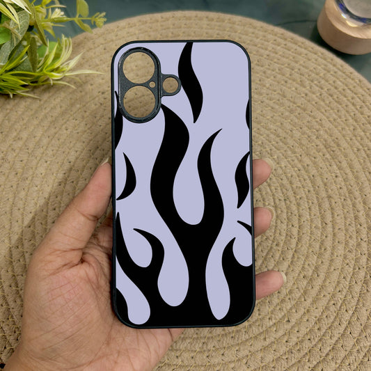 Midnight Flames Metal Back Case for Apple Iphone 16