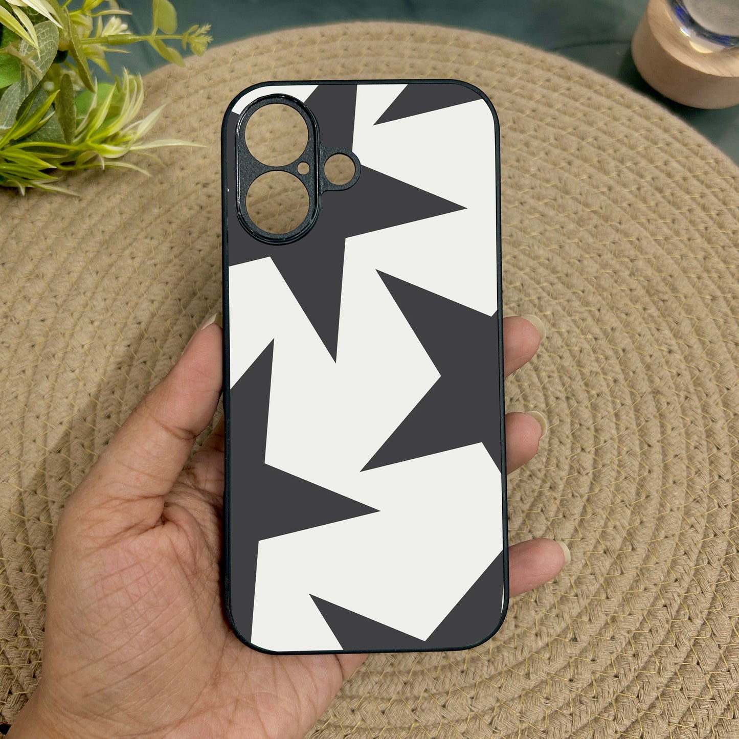 Star Play Metal Back Case for Apple Iphone 16