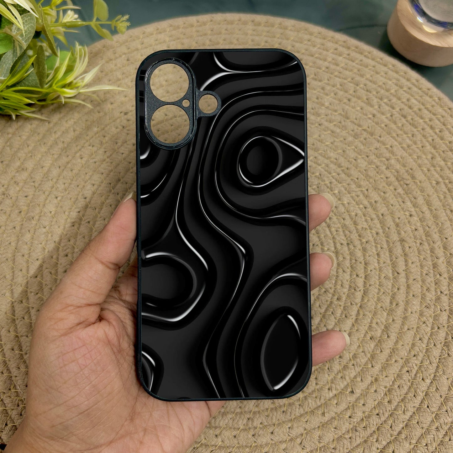 Dark Drip Metal Back Case for Apple Iphone 16