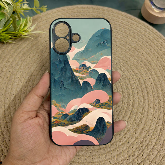 Cloud Peaks Metal Back Case for Apple Iphone 16