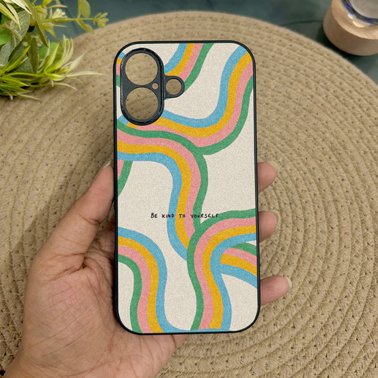 Kind Waves Metal Back Case for Apple Iphone 16