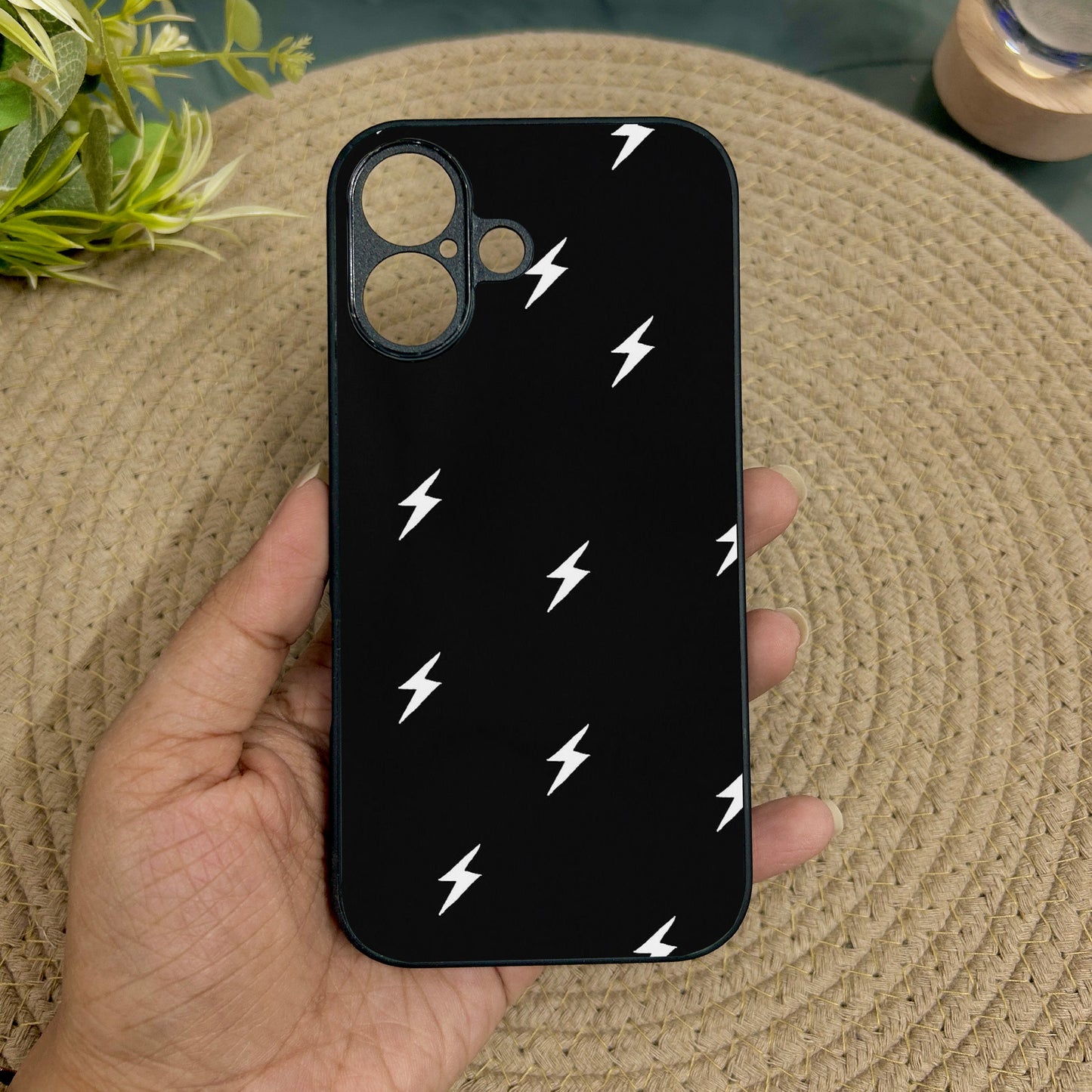 Bolt Babe Metal Back Case for Apple Iphone 16