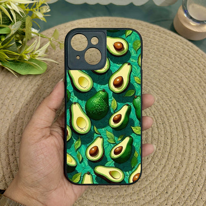 Avocado Metal Back Case for Apple Iphone 15