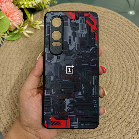 Circuit Crush Glossy Metal Back Case for Oneplus Nord CE 4 Lite (5G)