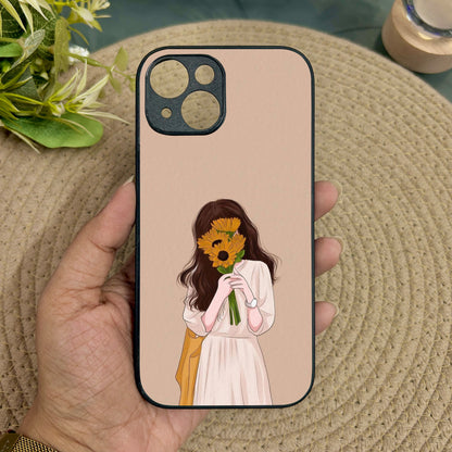 Sunflower Serenity Metal Back Case for Apple Iphone 13