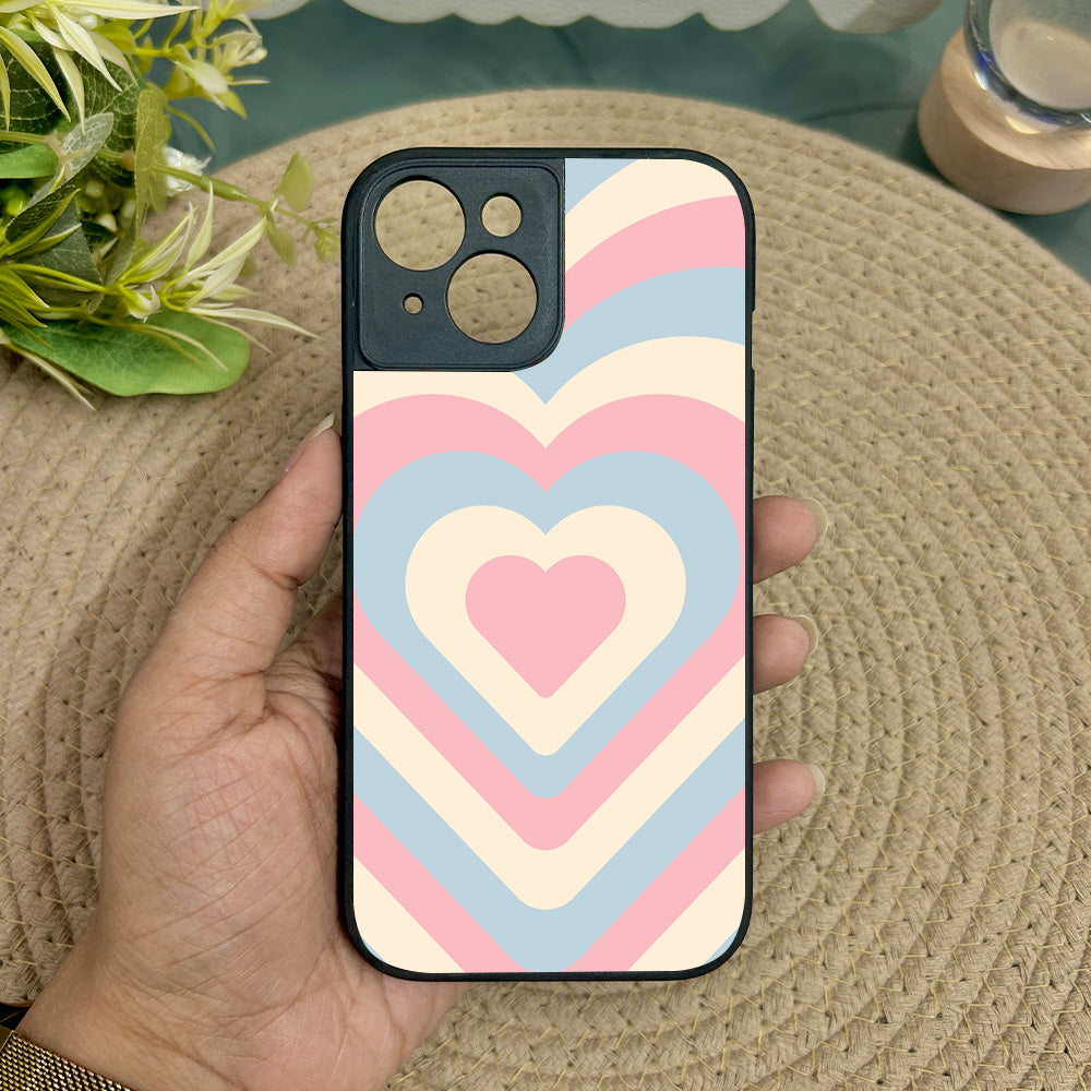 Candy Hearts Metal Back Case for Apple Iphone 15