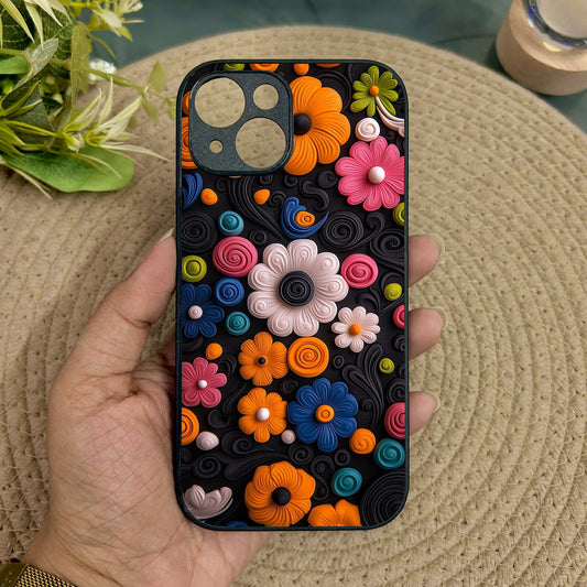 Floral Bliss Metal Back Case for Apple Iphone 13