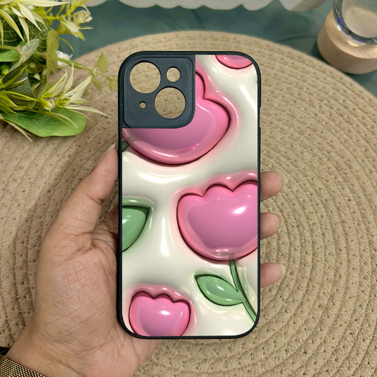Inflated Tulip Metal Back Case for Apple Iphone 15