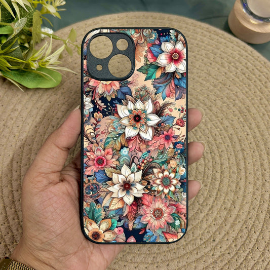Floral Rush Metal Back Case for Apple Iphone 14 Plus