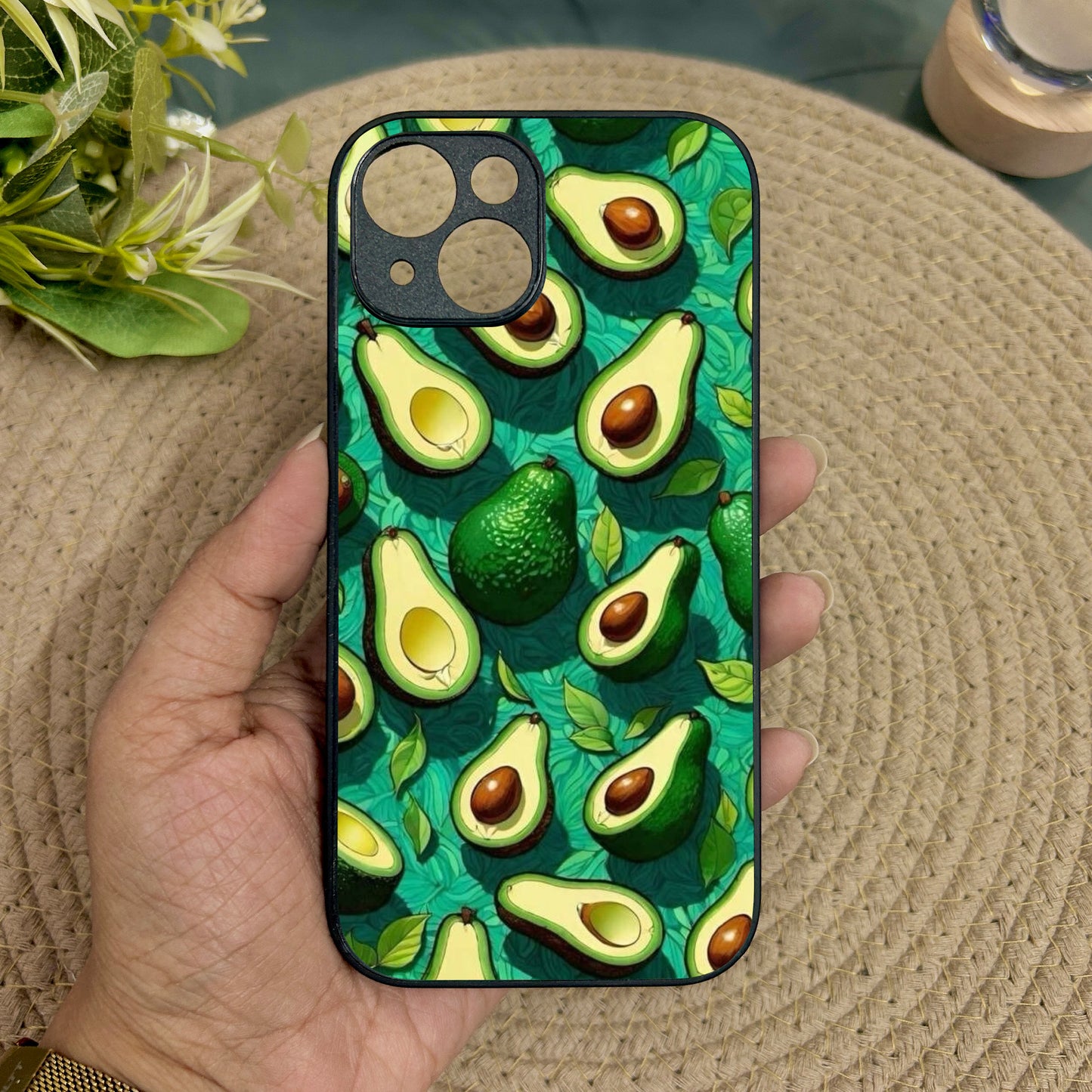 Avocado Metal Back Case for Apple Iphone 13