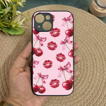 Cherry Lips Metal Back Case for Apple Iphone 14 Plus