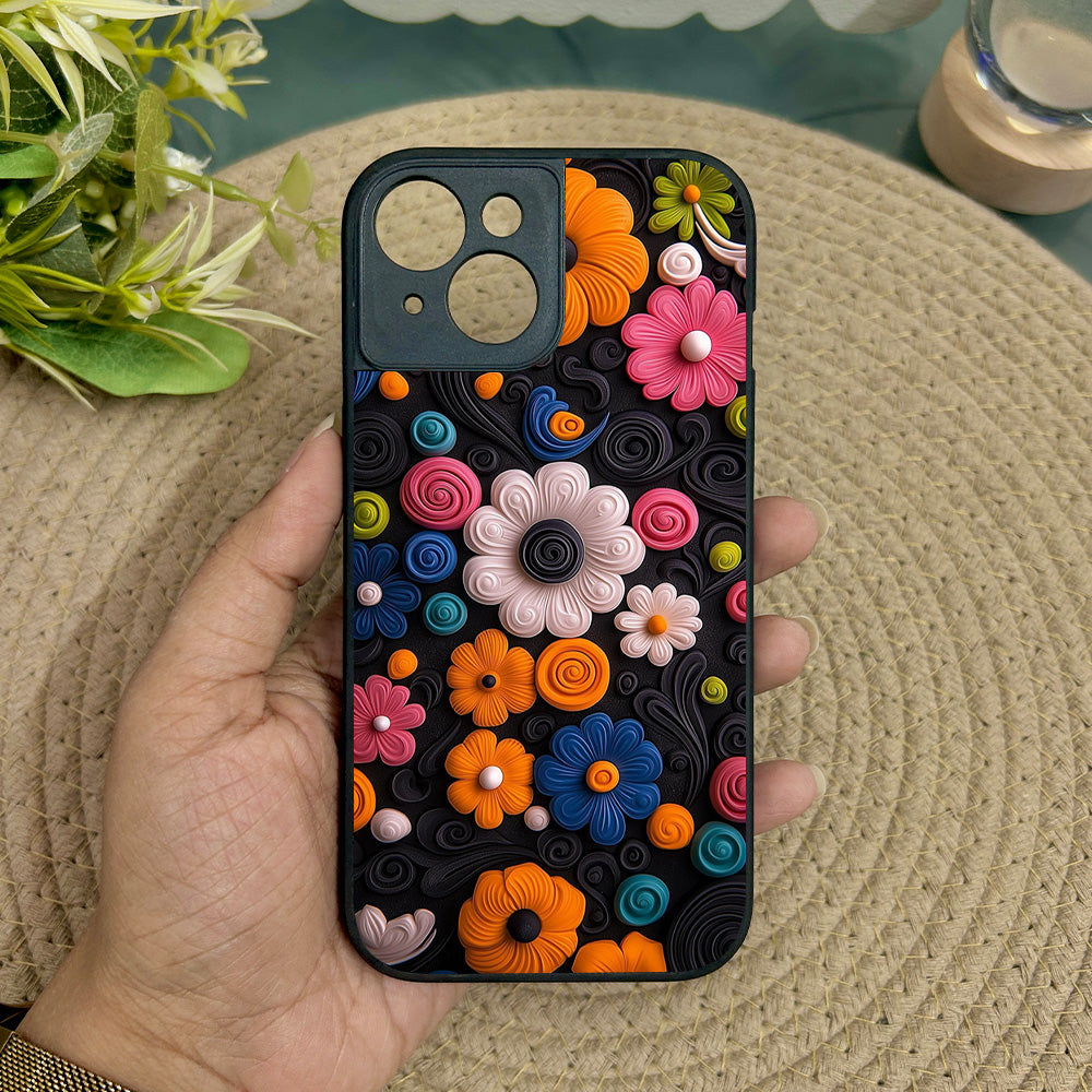 Floral Bliss Metal Back Case for Apple Iphone 15