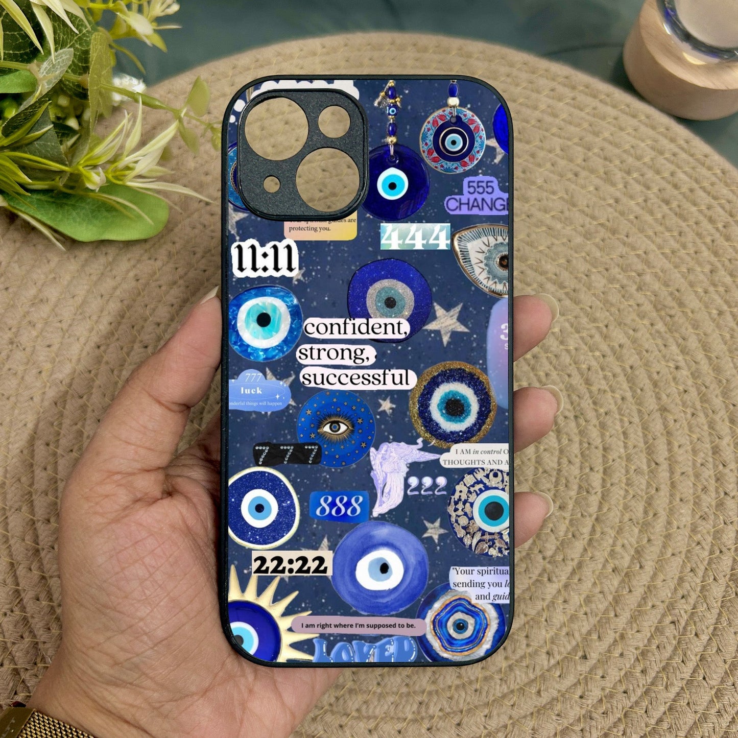 Affirmation Amulet Metal Back Case for Apple Iphone 14 Plus