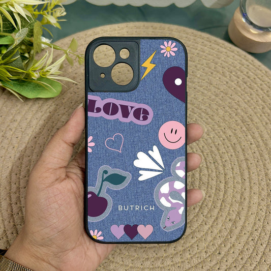 Denim Aesthetic Metal Back Case for Apple Iphone 15