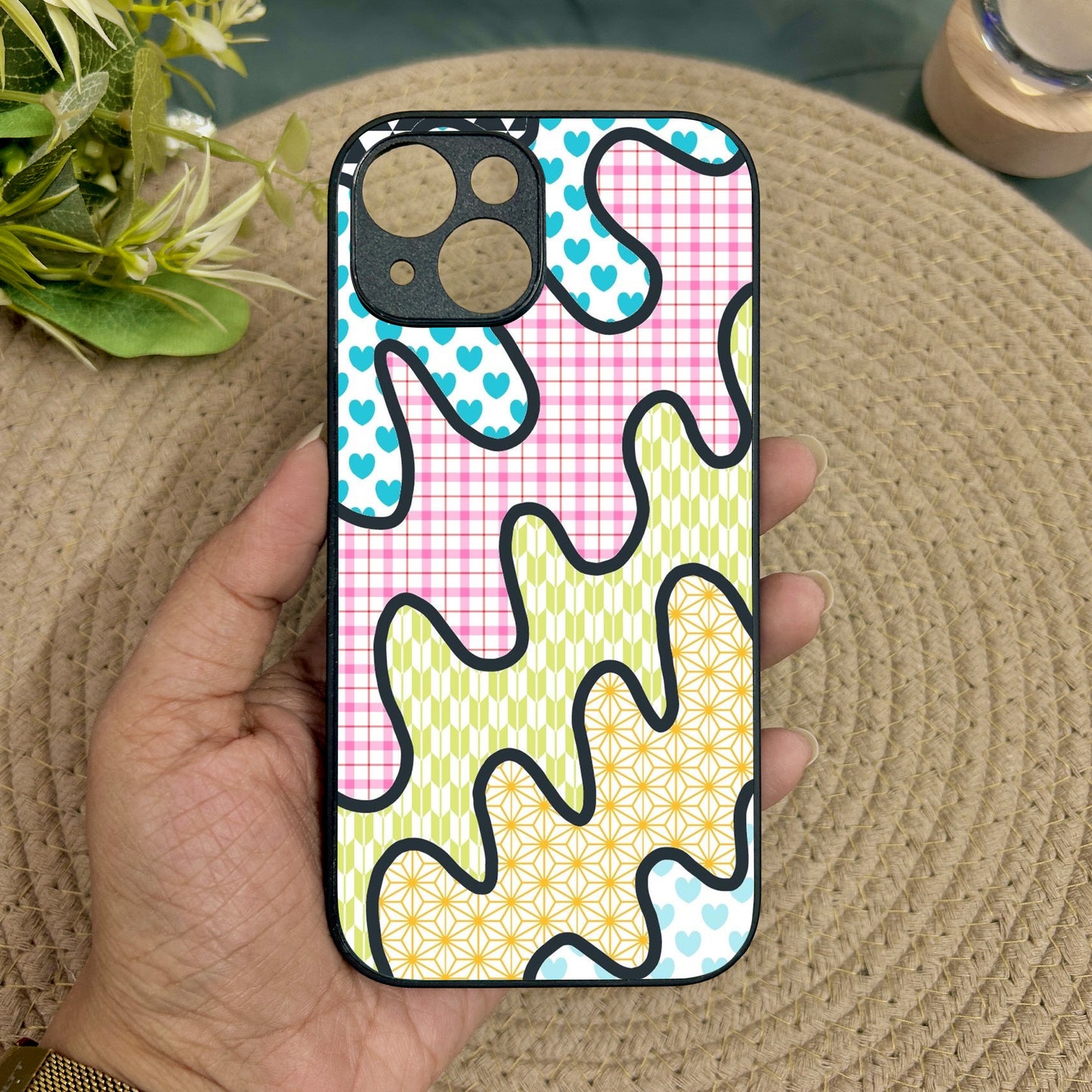 Playful Puzzle Metal Back Case for Apple Iphone 13