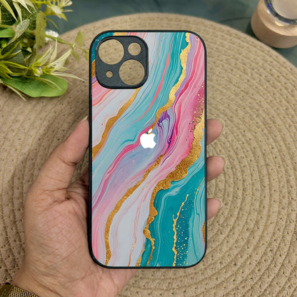Pastel Luxe Metal Back Case for Apple Iphone 13