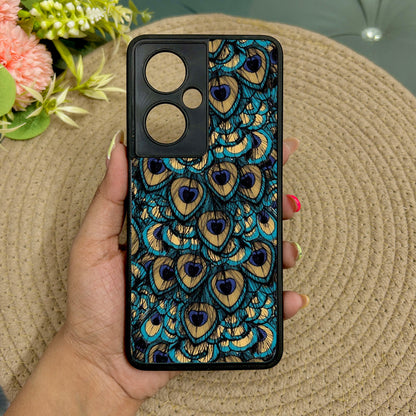 Peacock Feathers Metal Back Case for Oneplus Nord CE 3 Lite (5G)