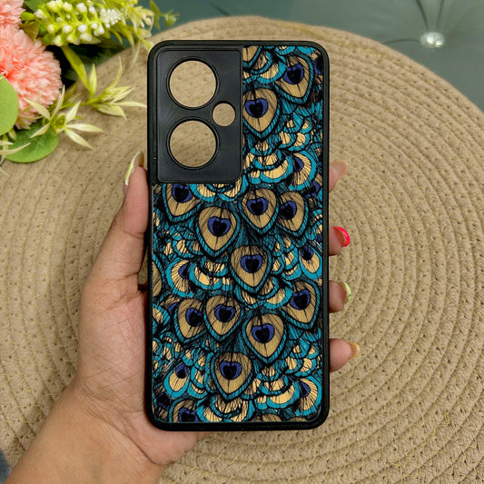 Peacock Feathers Metal Back Case for Oneplus Nord CE 3 Lite (5G)