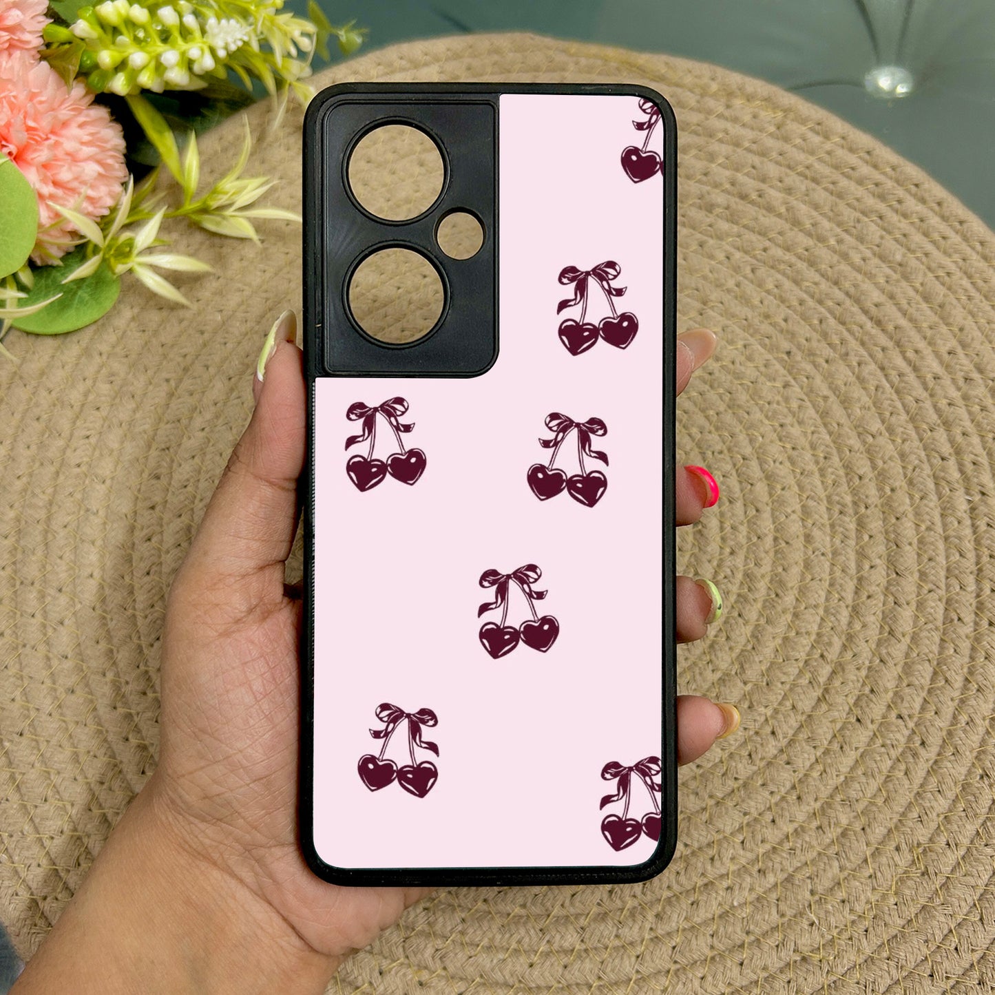 Blush Berry Metal Back Case for Oneplus Nord CE 3 Lite (5G)