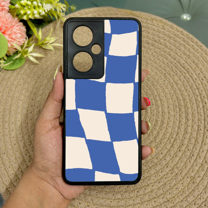 Wavy Checks Metal Back Case for Oneplus Nord CE 3 Lite (5G)