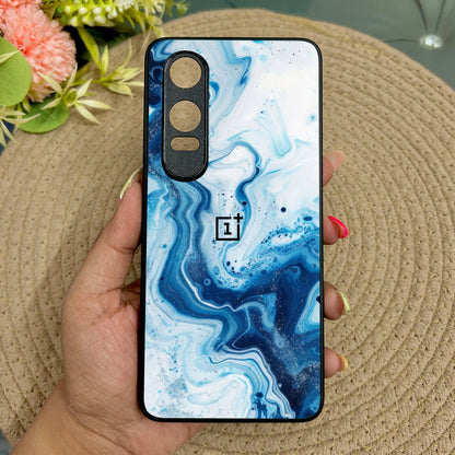 Glacier Wave Glossy Metal Back Case for Oneplus Nord CE 4 Lite (5G)