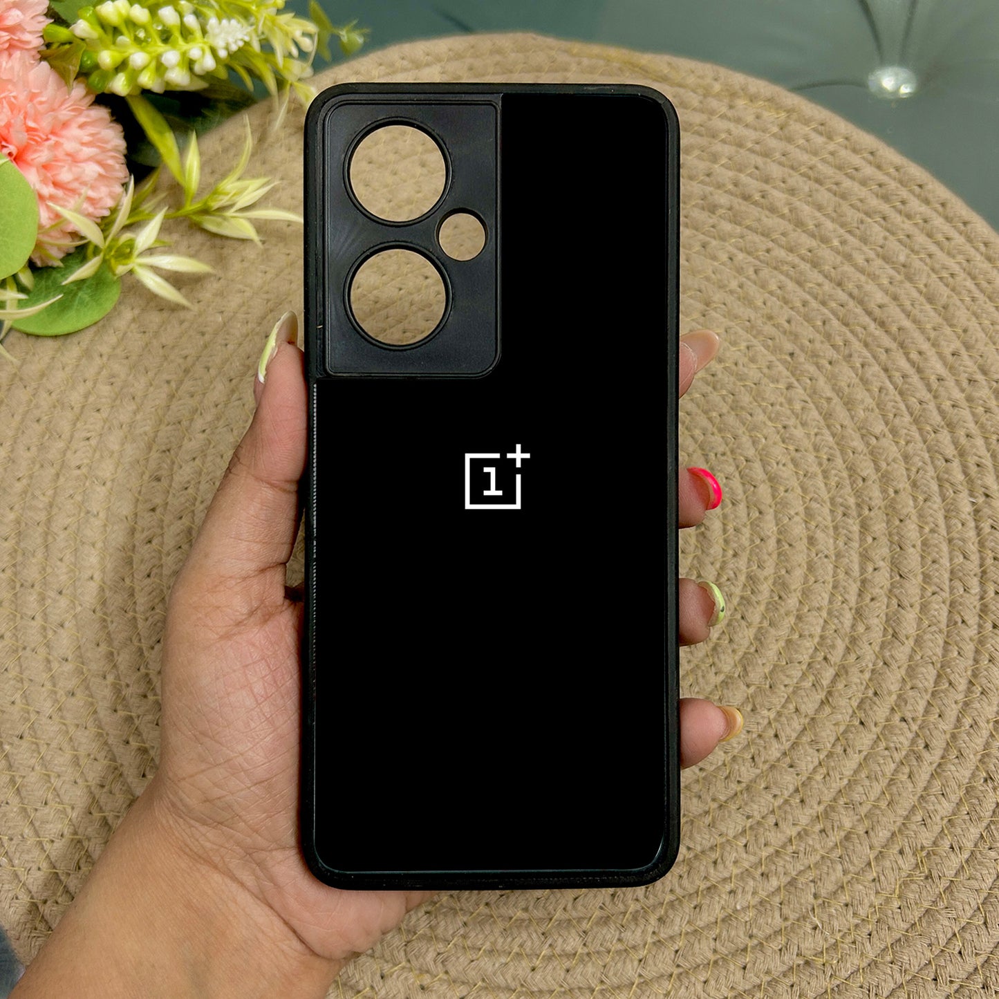 Black Glossy Metal Back Case for Oneplus Nord CE 3 Lite (5G)