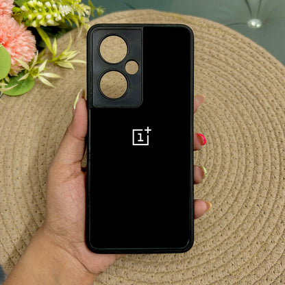 Black Glossy Metal Back Case for Oneplus Nord CE 3 Lite (5G)