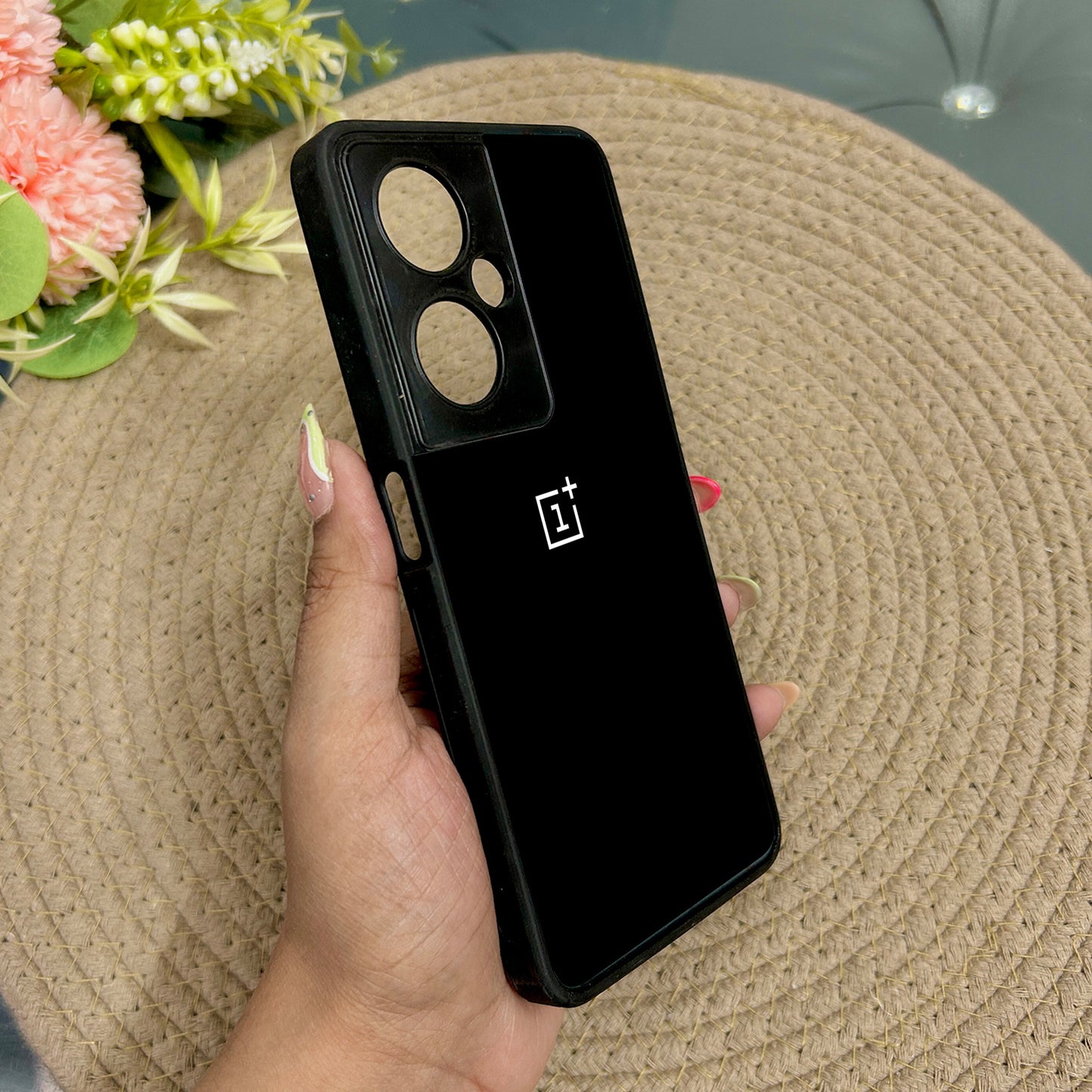 Black Glossy Metal Back Case for Oneplus Nord CE 3 Lite (5G)