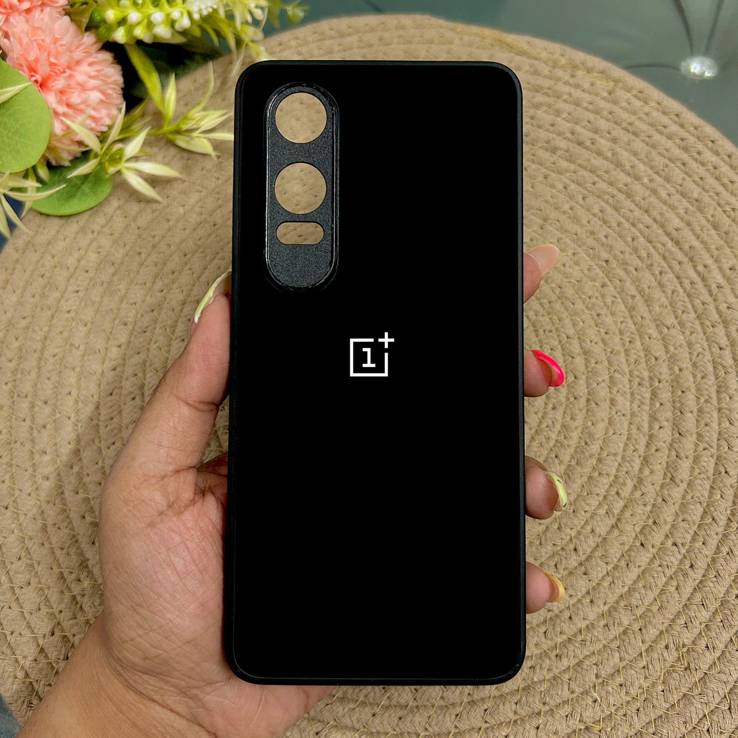 Black Glossy Metal Back Case for Oneplus Nord CE 4 Lite (5G)