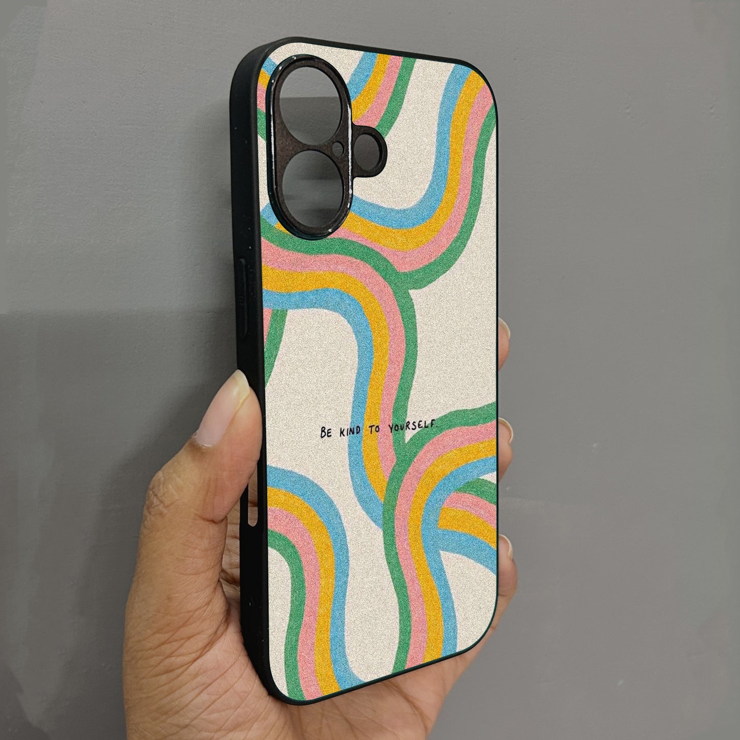 Kind Waves Metal Back Case for Apple Iphone 16