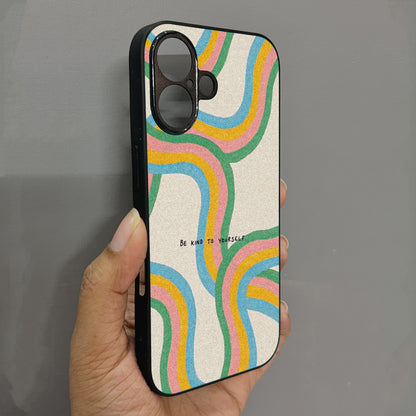 Kind Waves Metal Back Case for Apple Iphone 16