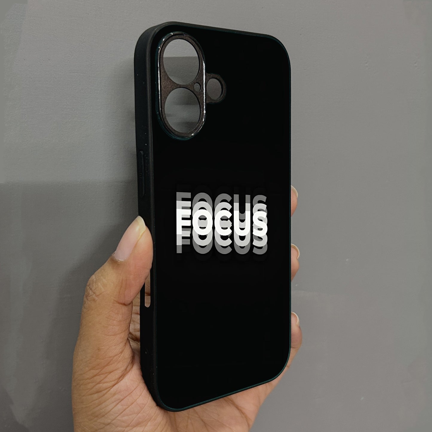 'FOCUS' Metal Back Case for Apple Iphone 16