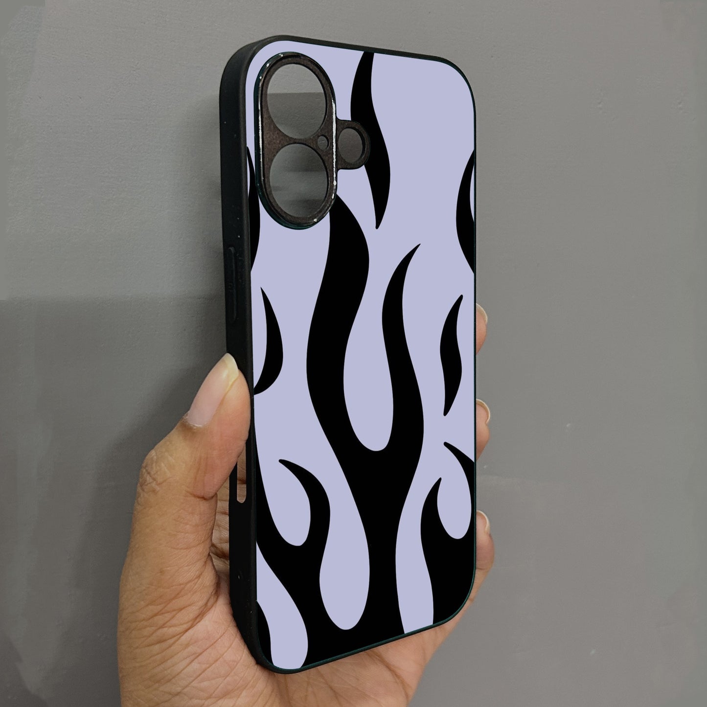 Midnight Flames Metal Back Case for Apple Iphone 16
