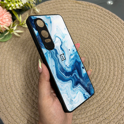 Glacier Wave Glossy Metal Back Case for Oneplus Nord CE 4 Lite (5G)