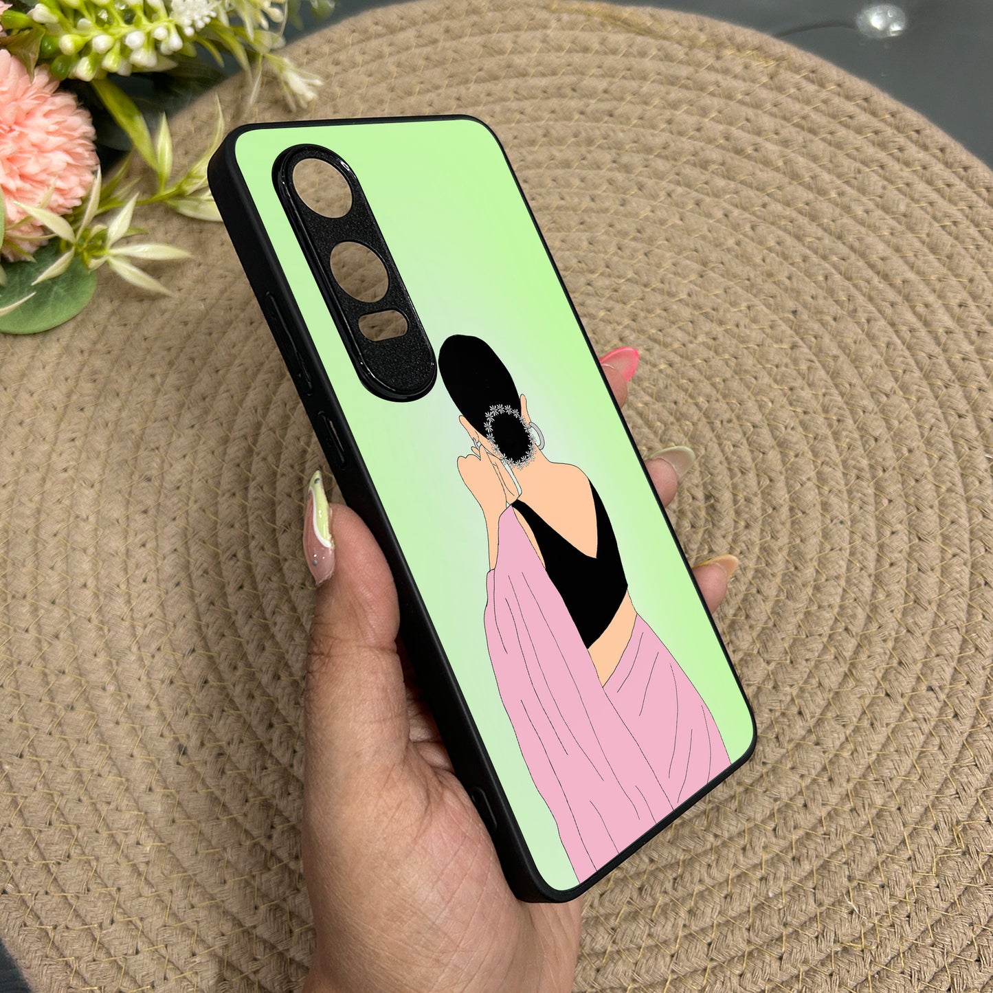 Saree Chic Metal Back Case for Oneplus Nord CE 4 Lite (5G)