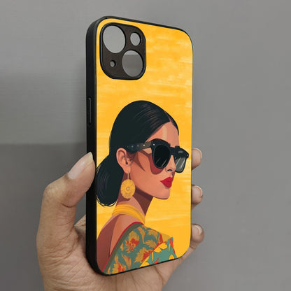 Desi Diva Metal Back Case for Apple Iphone 14