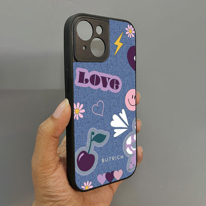 Denim Aesthetic Metal Back Case for Apple Iphone 15