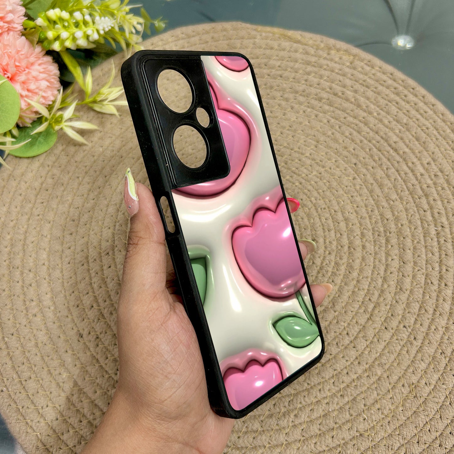 Inflated Tulip Metal Back Case for Oneplus Nord CE 3 Lite (5G)