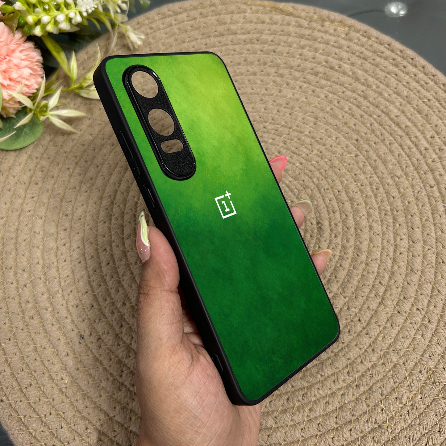 GreenAura Glossy Metal Back case for Oneplus Nord CE 4 Lite (5G)