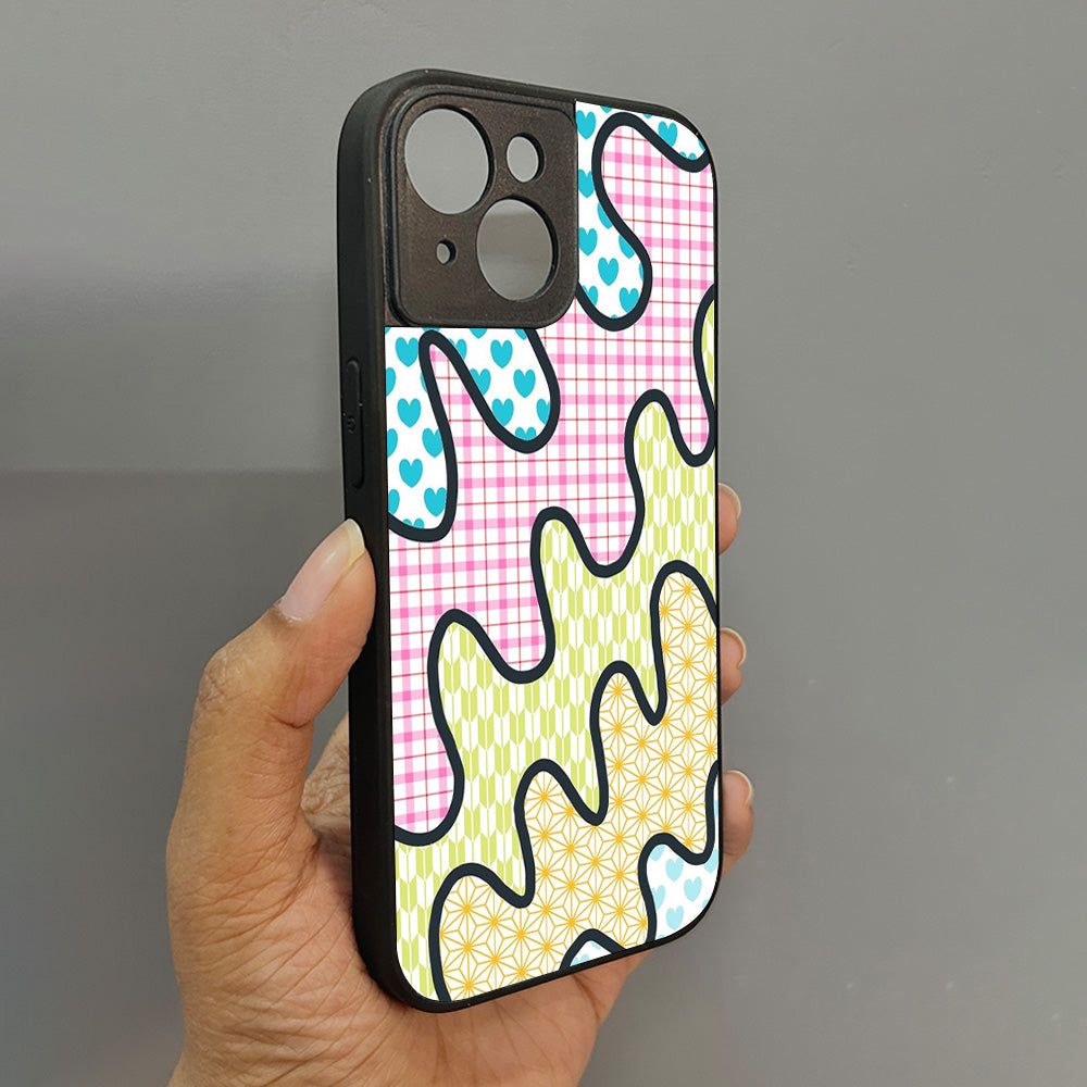 Playful Puzzle Metal Back Case for Apple Iphone 15