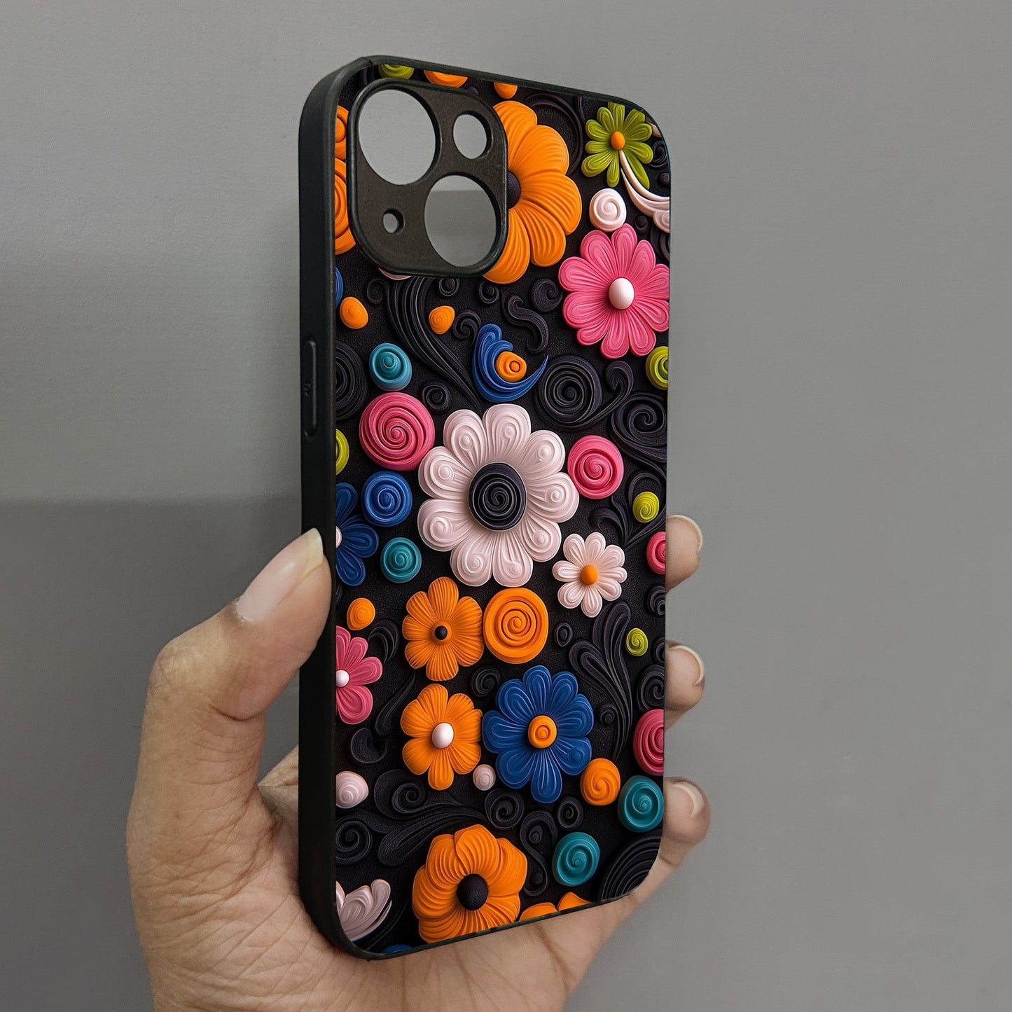 Floral Bliss Metal Back Case for Apple Iphone 15 Plus