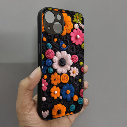 Floral Bliss Metal Back Case for Apple Iphone 15 Plus