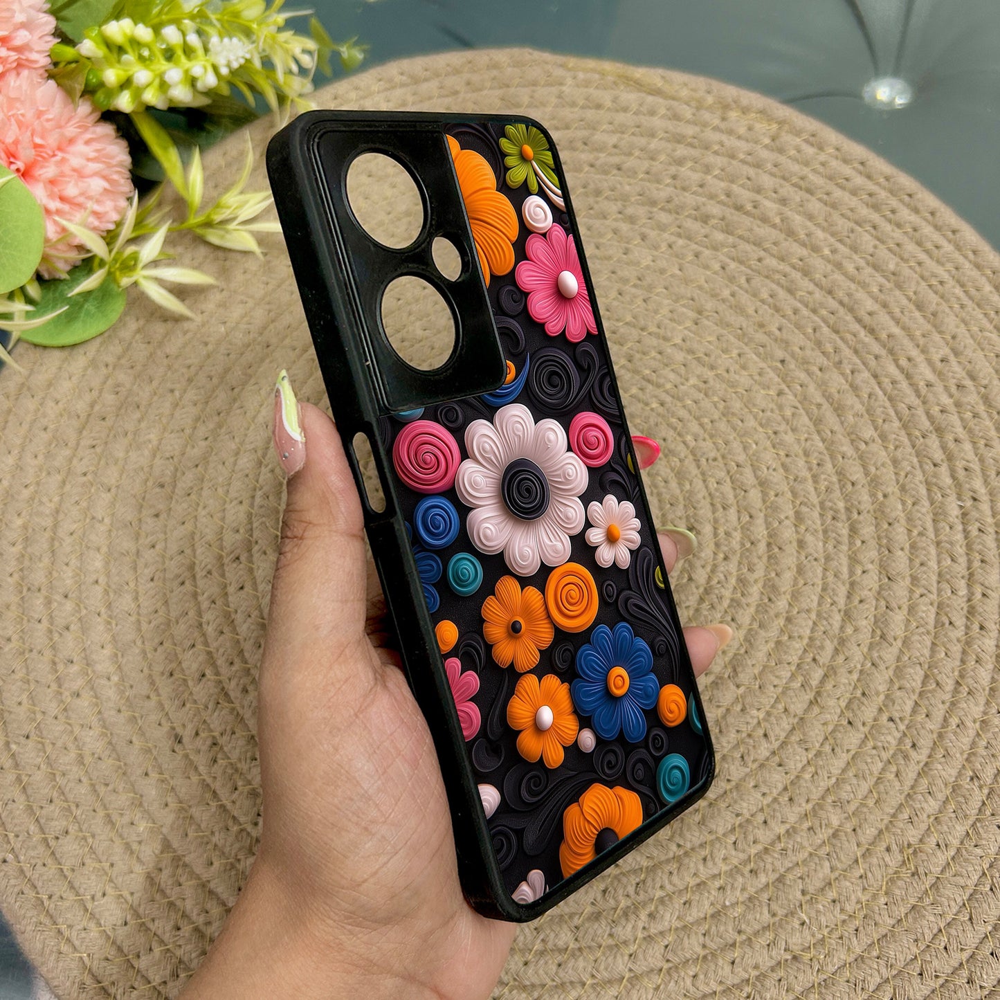 Floral Bliss Metal Back Case for Oneplus Nord CE 3 Lite (5G)