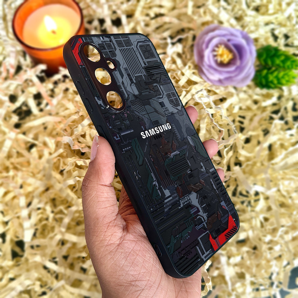 Circuit Crush Glossy Metal Back Case for Samsung Galaxy S23fe 5G