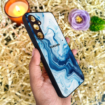Glacier Wave Glossy Metal Back Case for Samsung Galaxy S23fe 5G